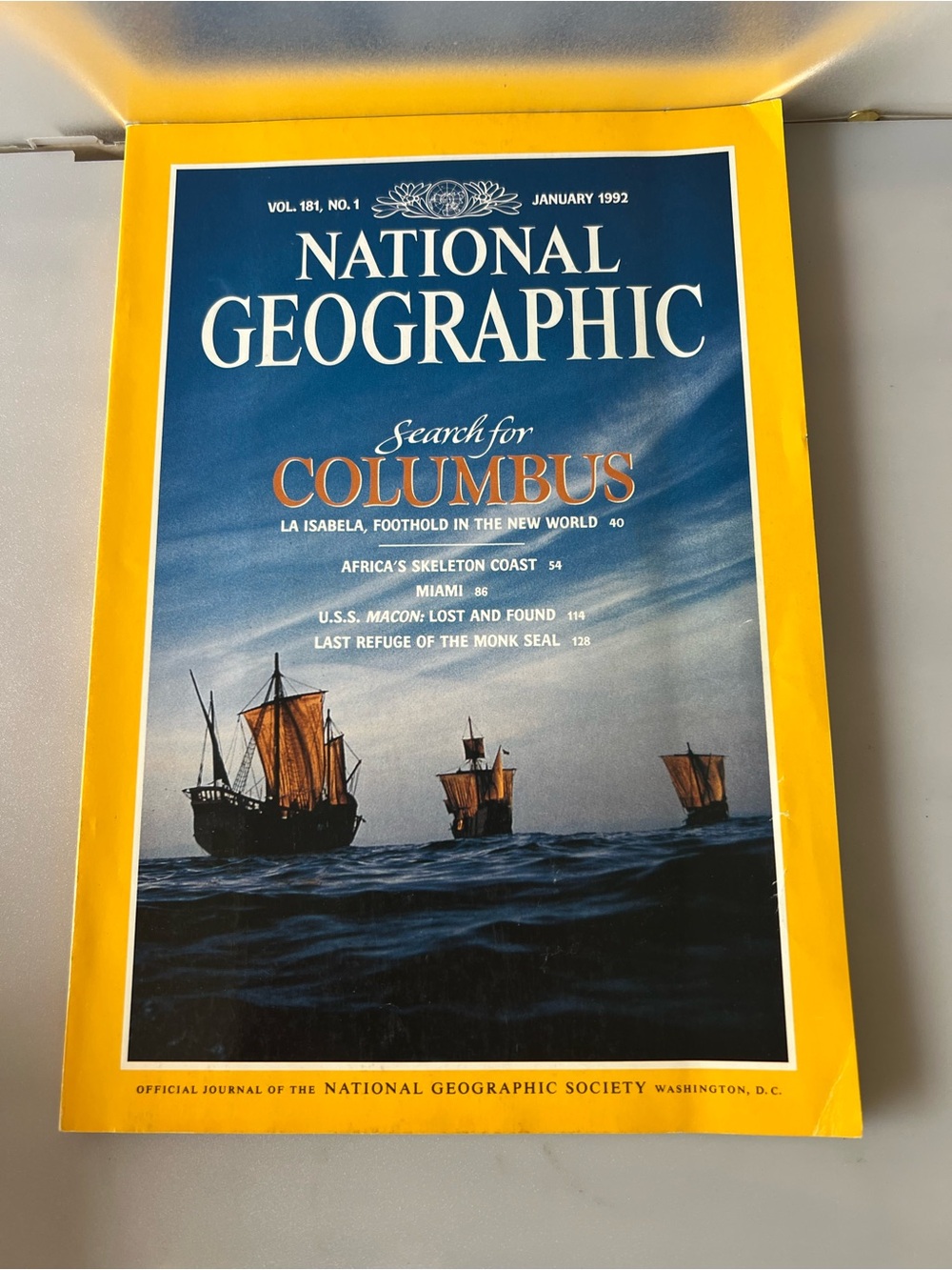 National Geographic January 1992 issue